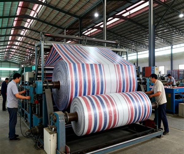 应急救灾聚丙烯单膜彩条布 内蒙古防汛篷布供应商